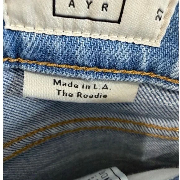 AYR the Roadie Jeans Women’s Relaxed Straight Leg Vintage Look Sz 27 - Picture 5 of 14